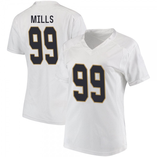 Rylie Mills Notre Dame Fighting Irish NCAA Women's #99 White Game College Stitched Football Jersey QFX4255NM